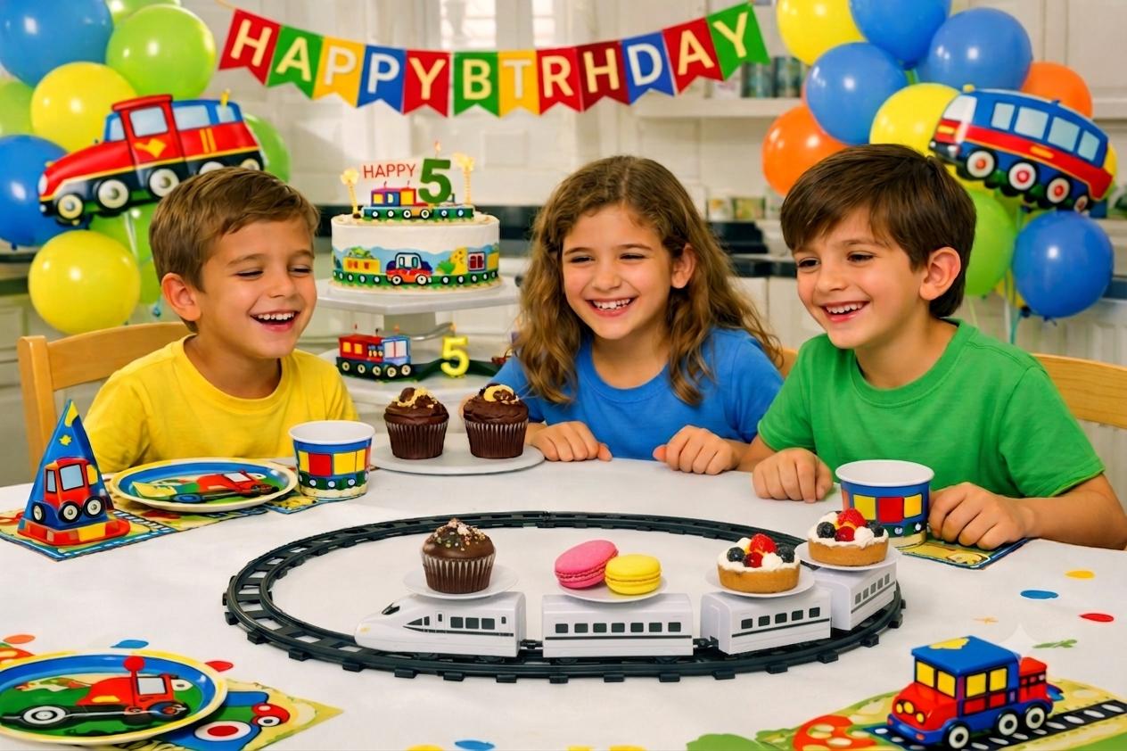 Trains Rolling into the Birthday Bash! Converting a Sushi Train Toy into a “Dessert Express”—The Ultimate Guide to a Train-Themed Party That Will Have Kids Screaming with Joy!